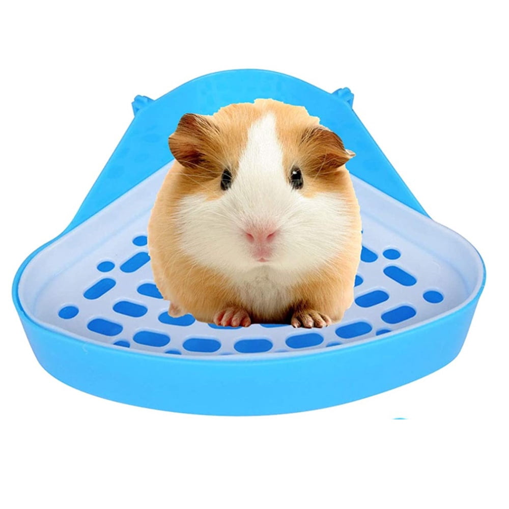 Small Poo Tray Rabbit Triangle Fixable Litter Trays for Small Animals Pet Rabbit Hamsters ...