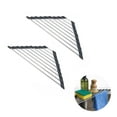thumbnail image 1 of Triangle Foldable Dish Drying Rack for Sink Corner, Space Saving Over-Sink Organizer with Drainer Tray,2 Pack, Black, 1 of 5