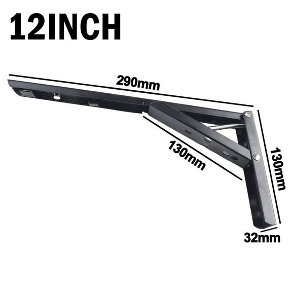Triangle Folding Angle Shelf Bracket Heavy Duty Stainless Steel Collapsible Shelf Bracket For Table Work Bench Wall Mounted