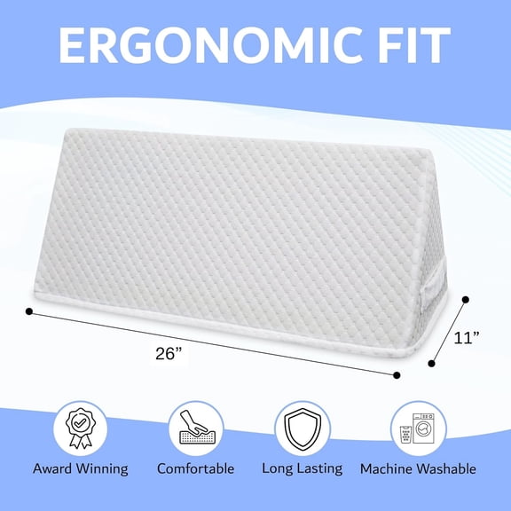 Triangle Foot Pillow - Optimal Restful Sleep Blanket Elevation Wedge Pillow, Comfortable Sleep Leg Pillow, Ankle Support Pillow, Recommended for Back/Knee/Hip Pain