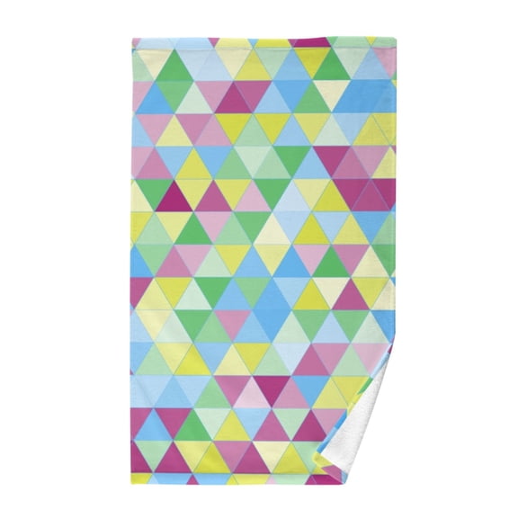 Triangle Geometric Cotton Face Towels Absorbent Hand Towel Soft Bathroom Towel for Kitchen Hotel Decoration