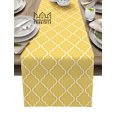 thumbnail image 1 of Triangle Geometric Figure Yellow Orange Table Runner ration Home r Dinner Table ration Table Runners Tassel, 1 of 5
