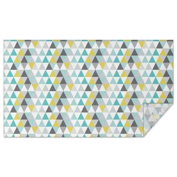 Triangle Geometric Tablecloth,Wipeable Polyester Table Cover for Rectangle Tables,Foldable Table Cloths Decoration Tablecloths for Spring Easter Picnic Kitchen
