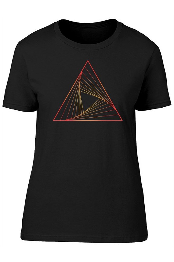 Triangle Gold and Red Colors T-Shirt Women -Image by Shutterstock, Female Medium