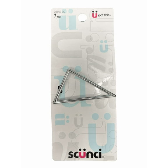 Triangle Hair Barrette, Sleek Finish, Stylish Hair Accessory for Casual or Formal Looks, Secure Hold, Versatile Geometric Design, Perfect for Adding a Modern Touch to Any Hairstyle, Silver