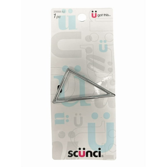 Triangle Hair Barrette, Sleek Finish, Stylish Hair Accessory for Casual or Formal Looks, Secure Hold, Versatile Geometric Design, Perfect for Adding a Modern Touch to Any Hairstyle, Silver