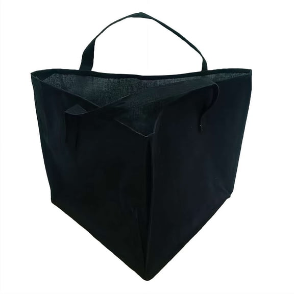 Triangle Hanger Storage Bag with HandlesLarge Capacity Foldable Cotton Linen Organiser for Wardrobe and ClosetMoisture Proof Clothes Hanger Box for Laundry RoomSpace Saving Bag1 Pack