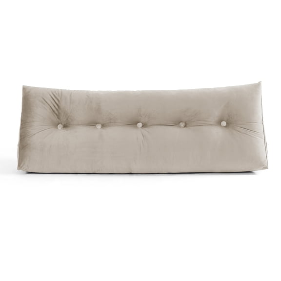 Triangle Headboard Wedge Cushion, Full Size 20" x 54" x 8", Beige