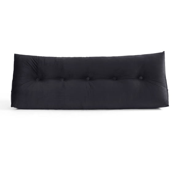 Triangle Headboard Wedge Cushion, Queen Size 20" x 59" x 8", Black