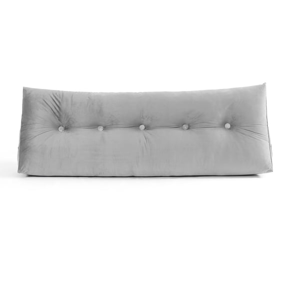 Triangle Headboard Wedge Cushion, Queen Size 20" x 59" x 8", Gray