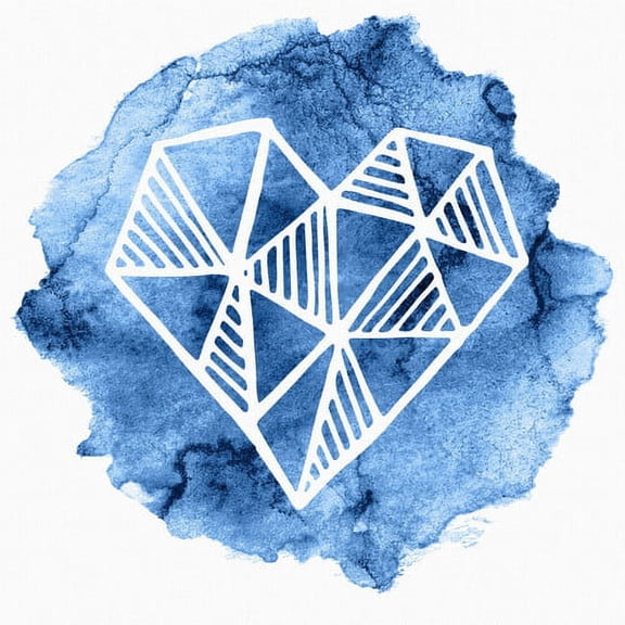"Triangle Heart" Painting Print on Wrapped Canvas