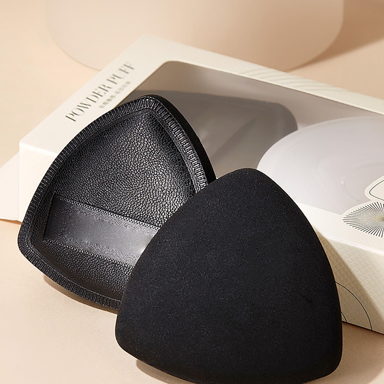 Triangle High Definite Black Powder Puff Dry Wet Use Non Eating Powder