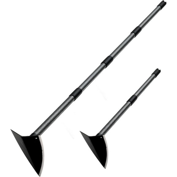 Hoe Garden Tool, Triangle Hoe Gardening Weeding Tool, 60" Long Handle Heavy Duty Manual Weeder Gardening Hand Tools for Weeding, Digging, Loosening Soil
