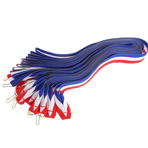 Triangle Hook Ribbon Medal Lanyard Hanging Award Holder Polyester Cotton 30 Pcs