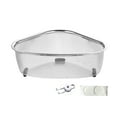 thumbnail image 1 of Triangle Kitchen Sink Colander - Stainless Steel Strainer Basket for Draining, Rinsing & Filtering Food Waste, Corner Fit Design with Non- Feet, 1 of 9