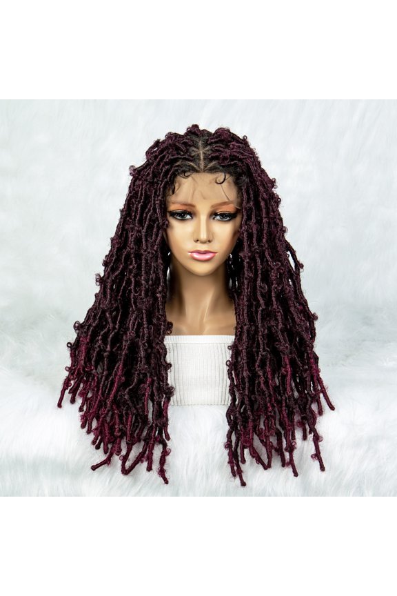 Triangle Knotless Dreadlocks Box Braiding Wigs Full Lace Lock Wig for Women 20 Inches Lace Front Box Braided Wigs(1B/BUG Color)