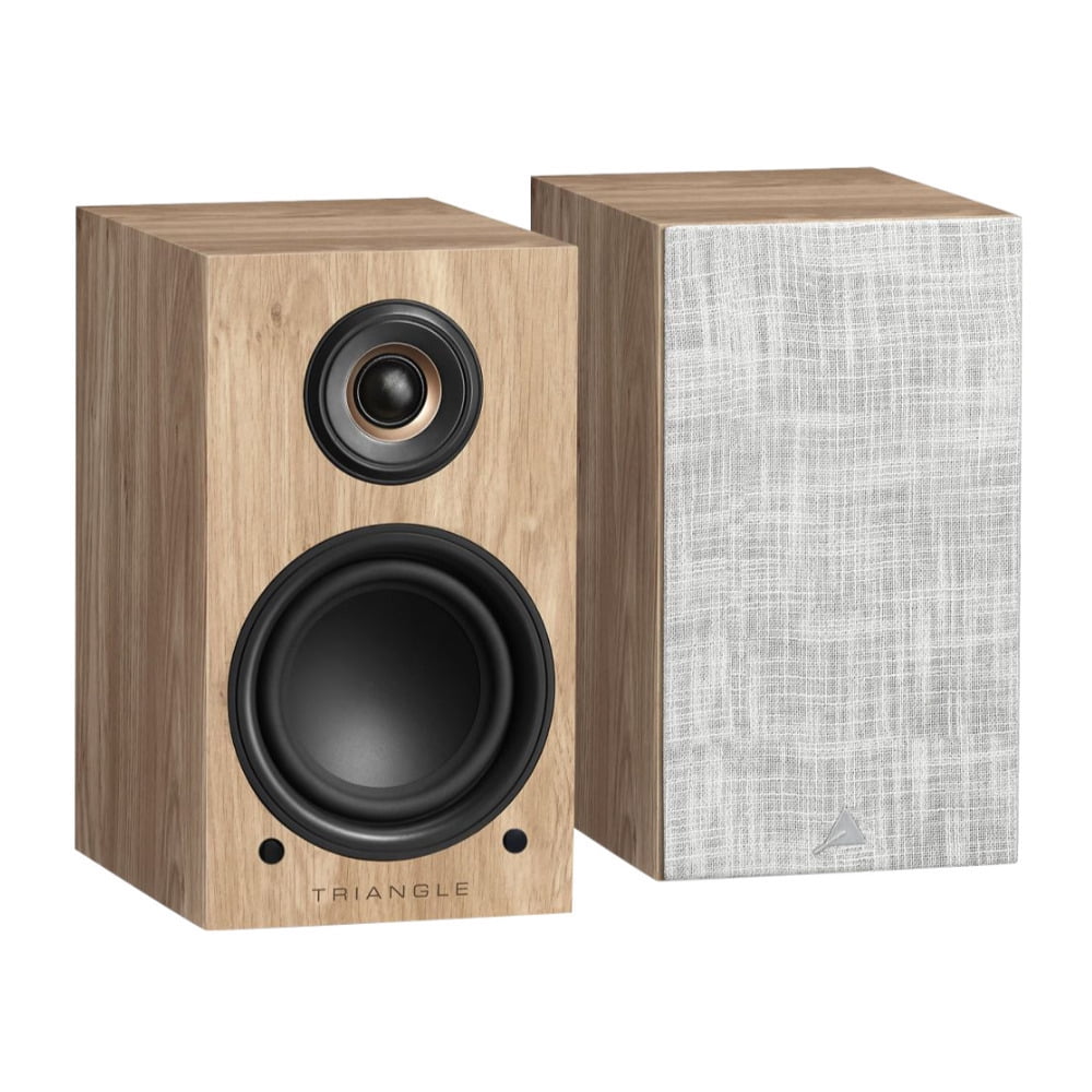 Triangle LN01A Wireless Bluetooth Bookshelf Speakers (Light Oak, Pair)
