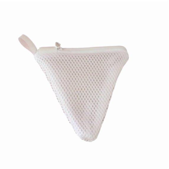 Triangle Mesh Laundry Bag,Reusable Wash Bag with Zipper | Scent Beads Laundry Pod Dissolution Protection Bags for Laundry Room,Washing Machine,White