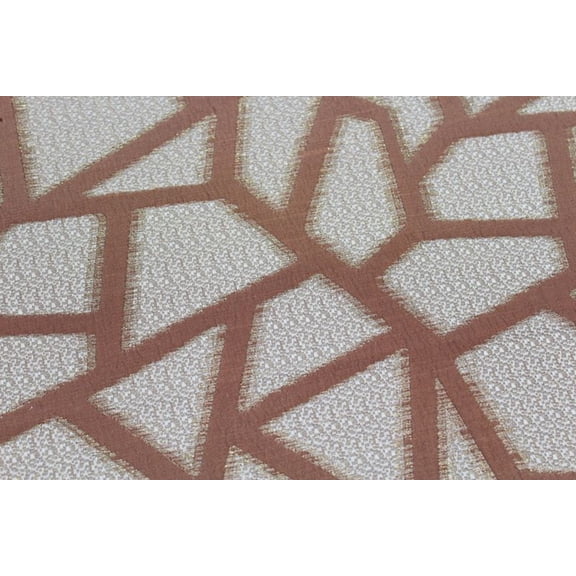 Triangle Metallic Jacquard Fabric, 58 Inch. in Width, | Home Decor, Cinnamon / Cut by the Yard