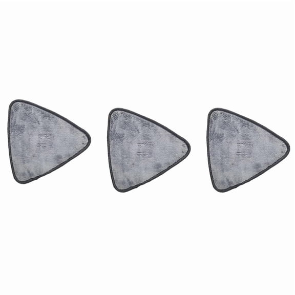 Triangle Microfiber Cloth Dust Mop Replacement Head Pads Large Glass Cleaning Microfiber Sweeping Rags Floor Clean Tool,3 x MOP replacement cloth