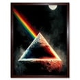 thumbnail image 1 of Triangle Moon Prism Abstract Light Refraction Painting Art Print Framed Poster Wall Decor 12x16 inch, 1 of 5