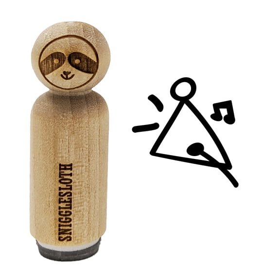 Triangle Music Instrument Rubber Stamp for Scrapbooking Crafting Stamping - Medium 1 Inch
