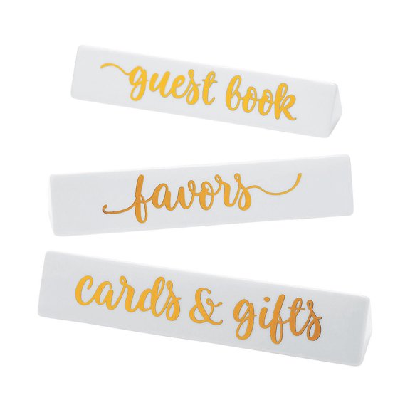 Triangle Name Plate Signage 3Pc - Home Decor - 3 Pieces