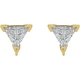 thumbnail image 1 of Triangle Natural Mined Diamond Stud Earrings 14k Yellow Gold (0.82 Ct,H Color,VS2-SI1 Clarity), 1 of 2