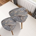 thumbnail image 1 of Triangle Nesting Coffee Table Set of 2 Alcohol ink colors translucent Abstract multicolored marble texture End Table Modern Minimalist Side Table Set for Living Room Bedroom, 1 of 8