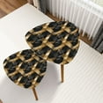 thumbnail image 1 of Triangle Nesting Coffee Table Set of 2 Interlocking stripes wooden golden 3d texture Material wood oak End Table Modern Minimalist Side Table Set for Living Room Bedroom, 1 of 8