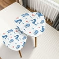 thumbnail image 1 of Triangle Nesting Coffee Table Set of 2 Sea childish pattern cute marine animals whale seal jellyfish crab End Table Modern Minimalist Side Table Set for Living Room Bedroom, 1 of 8