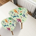 thumbnail image 1 of Triangle Nesting Coffee Table Set of 2 Set cartoon stickers lovely dinosaurs characters Dino colorfull print End Table Modern Minimalist Side Table Set for Living Room Bedroom, 1 of 8