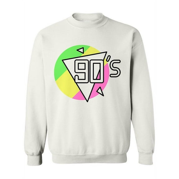 Triangle Nineties Sweatshirt Women - Women Sweatshirt, White, 4XL