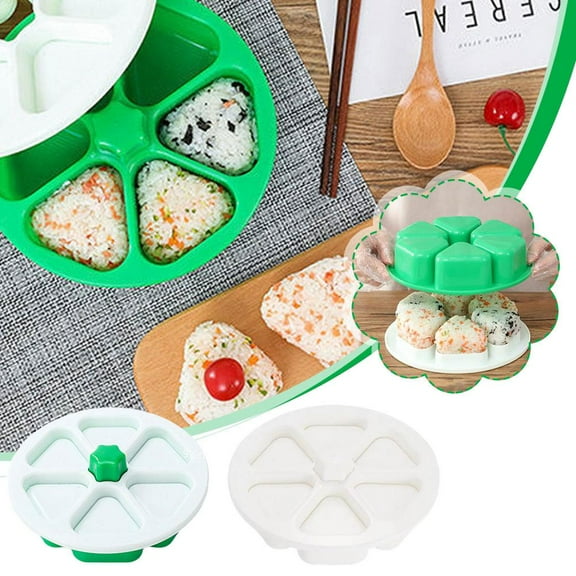 Triangle Onigiri Maker Mold, 7.8 Inch Length, Simple Handheld Design for Beginners, Great for Kids' Lunches and Party Snacksgreen,One size
