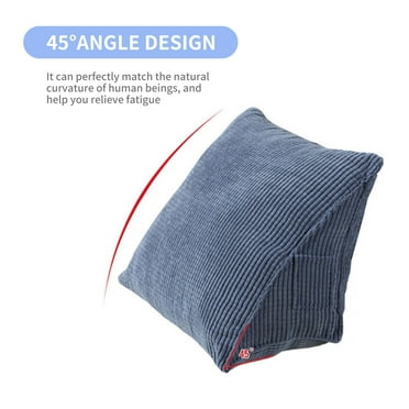 Triangle Pillow Comfortable Reading Pillow With Zip Pocket Triangle Wedge Small Back Support Pillow Cushie Pillows for Office Home Bed Sofa