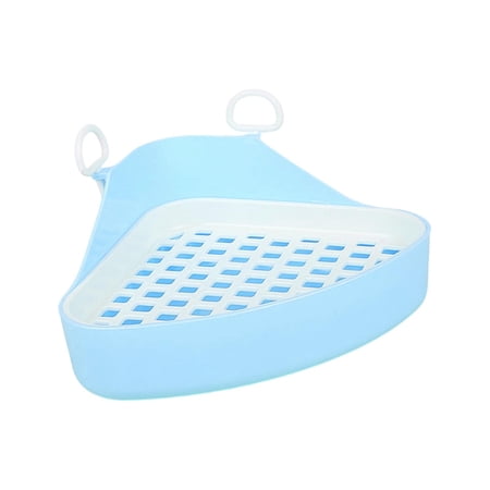 Triangle Potty Trainer with Grid Waste Station Toilet Tray Corner for Blue