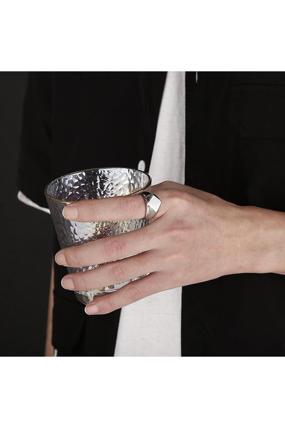 Triangle Power 14K Yellow Gold Ring For Men Finger Jewelry Accessories  New