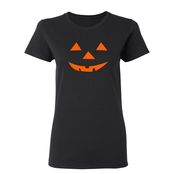 Triangle Pumpkin Emoticon Sarcastic Novelty Gift Idea Adult Humor Funny Women's Casual Tees