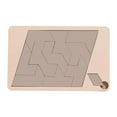 thumbnail image 1 of Triangle Puzzle Brain Teaser, Wooden Irregular Shape Puzzle Game, Mind Challenging Disappearing Square Design Triangulator for Problem Solving, 1 of 8