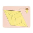 thumbnail image 1 of Triangle Puzzle Brain Teaser, Wooden Irregular Shape Puzzle Game, Mind Challenging Disappearing Square Design Triangulator for Problem Solving, 1 of 8