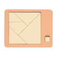 thumbnail image 1 of Triangle Puzzle Brain Teaser, Wooden Irregular Shape Puzzle Game, Mind Challenging Disappearing Square Design Triangulator for Problem Solving, 1 of 8
