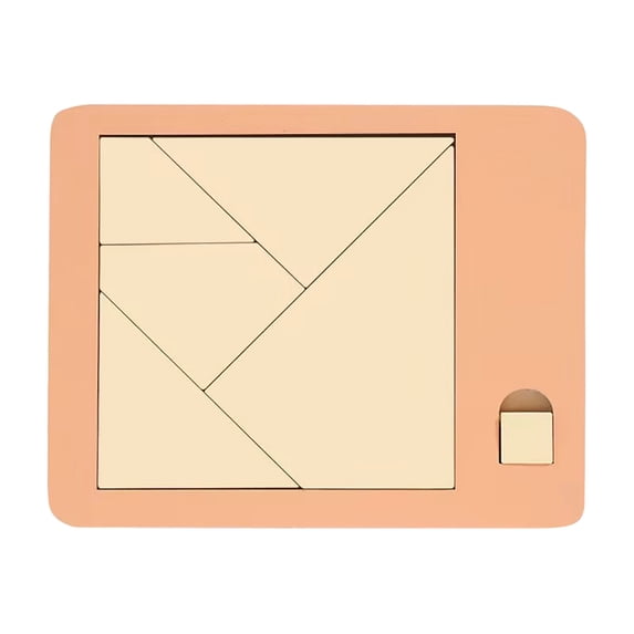 Triangle Puzzle Brain Teaser, Wooden Irregular Shape Puzzle Game, Mind Challenging Disappearing Square Design Triangulator for Problem Solving