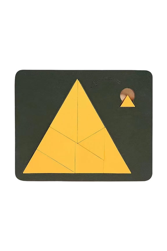 Triangle Puzzle Solving The Wooden Puzzle Irregular Shape Disappearing Triangle Design Triangulator Brain Teaser Game Crafted For All Ages