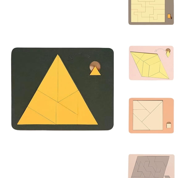 Triangle Puzzle Solving The Wooden Puzzle Irregular Shape Square Disappearing Triangle Design Triangulator Brain Teaser Game for Indoor and Outdoor