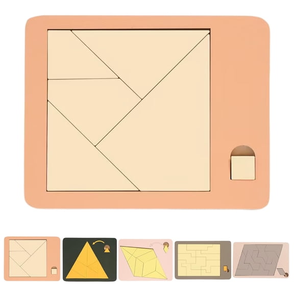 Triangle Puzzle, Solving The Wooden Block Puzzle Challenge, Wooden Irregular Shape Jigsaw, Vanished Square, Disappearing Triangle Design, Triangulator Wood Brain Teaser Jigsaw Game