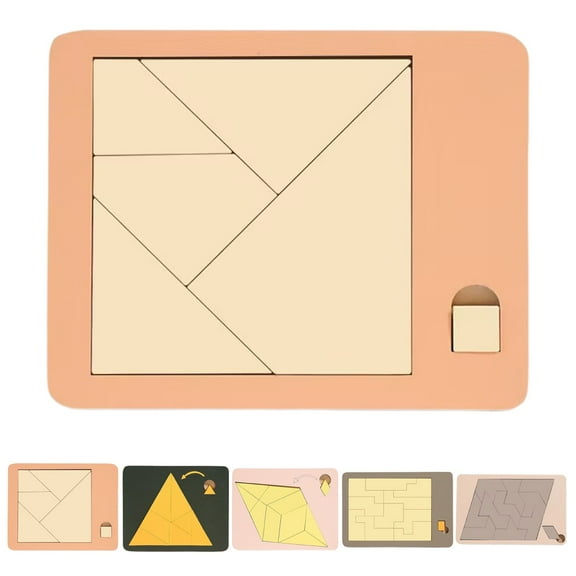 Triangle Puzzle, Solving the Wooden Block Puzzle Challenge, Wooden Irregular Shape Jigsaw, Vanished Square, Disappearing Triangle Design, Triangulator Wood Brain Teaser Jigsaw Game