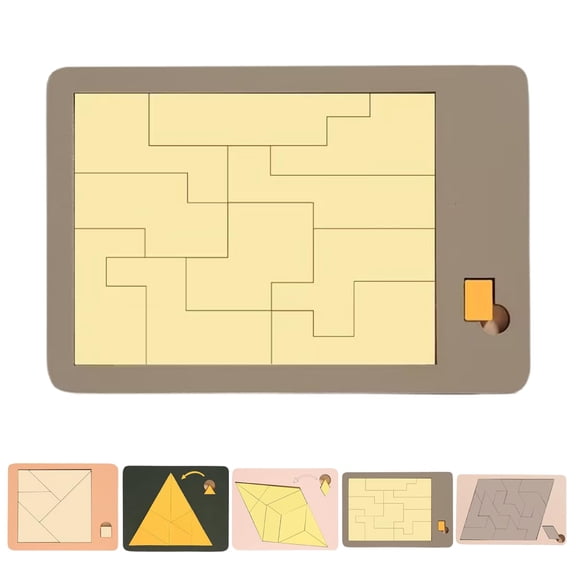 Triangle Puzzle, Solving The Wooden Block Puzzle Challenge, Wooden Irregular Shape Jigsaw, Vanished Square, Disappearing Triangle Design, Triangulator Wood Brain Teaser Jigsaw Game