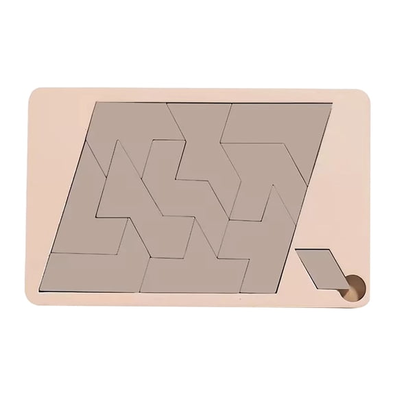 Triangle Puzzle Solving The Wooden Puzzle Irregular Shape Disappearing Triangle Design Brain Teaser Game for Indoor Play and Giftable Novelty Toy, 5.51x3.74 inch, Gray