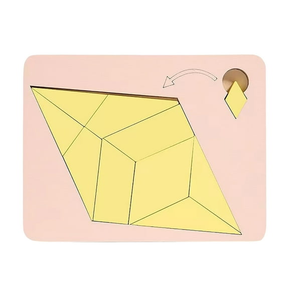 Triangle Puzzle Wooden Brain Teaser Showcasing Irregular Shapes and Disappearing Triangle Design for Skillful
