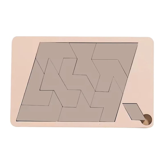 Triangle Puzzle, Wooden Irregular Shape Puzzle, Challenging Game with Unique Geometric for Family Game Night. (Style 4)